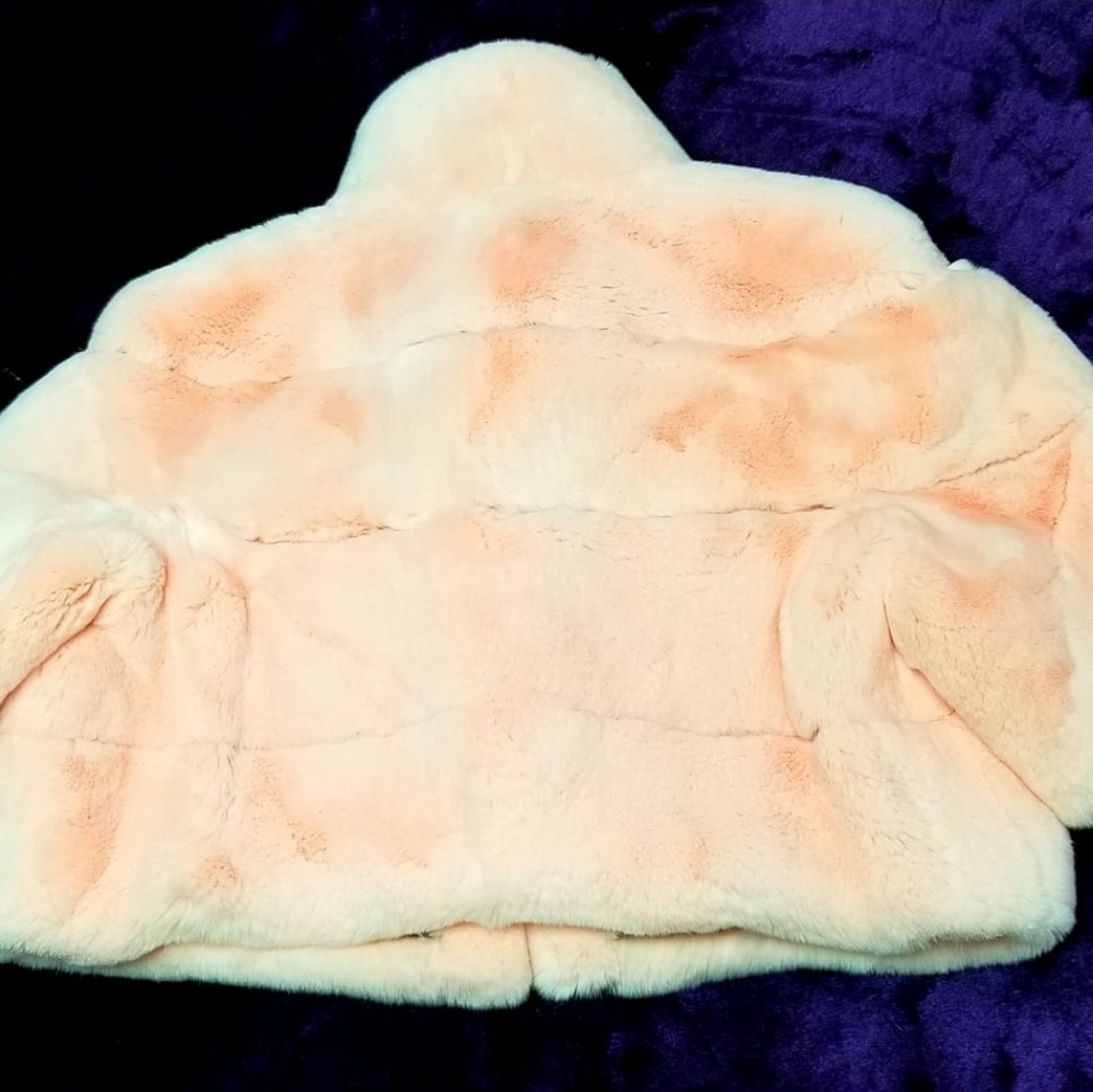 Pink Gorski Rabbit Fur Coat - Picture 6 of 7